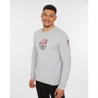LFC Nike Mens Knockout Long Sleeve Tee 22-23 Grey