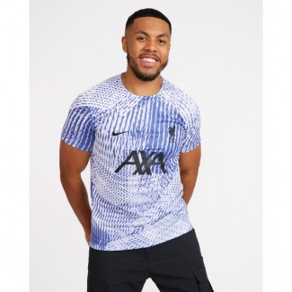 LFC Nike Mens Violet Pre-Match Short Sleeve Top 22/23