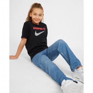 LFC Nike Older Kids Swoosh Black Tee 22/23