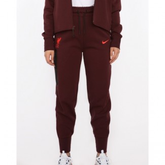 LFC Nike Womens Burgundy Tech Fleece High-Rise Pant 22/23