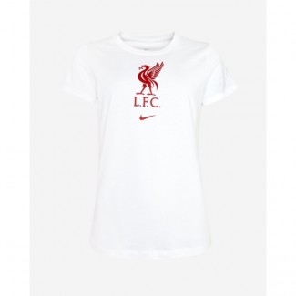 LFC Nike Womens White Crest Short Sleeve Tee 22/23